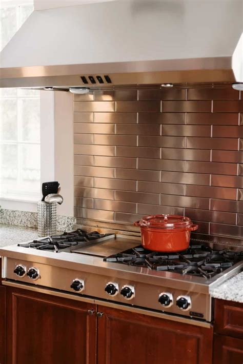 stainless steel sheet metal backsplash|stainless steel behind stove backsplash.